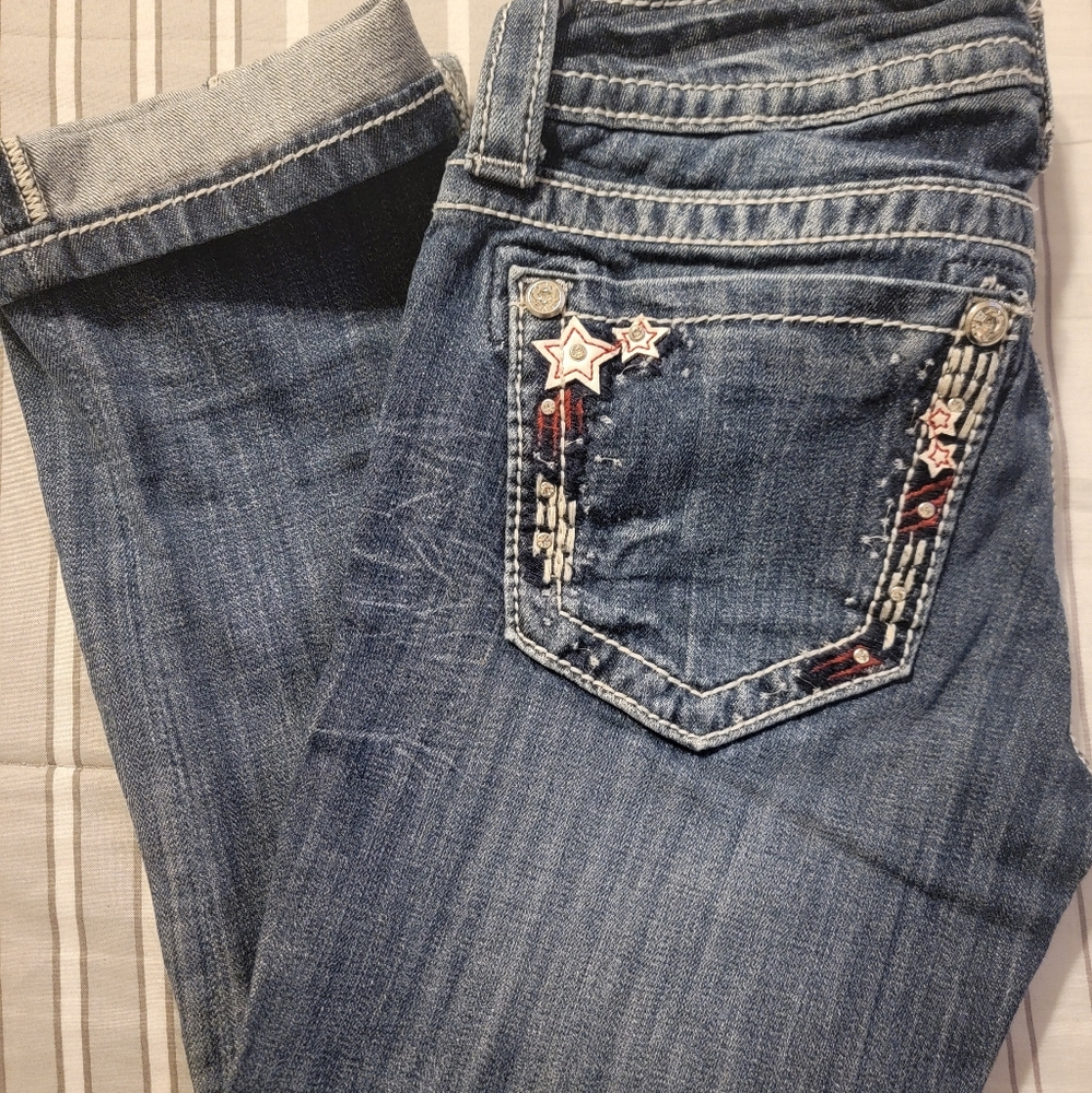 Women's MISS ME *4th of July* Size 26 Cuffed Capri
